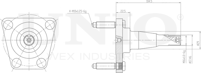 Ступица колеса (Unio). Артикул HUB-20062