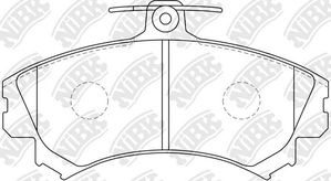 Тормозные колодки NiBK передние для Mitsubishi Colt VI (Z20/Z30) 2004-2012. Артикул PN3090