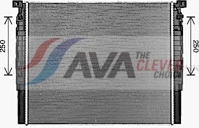 Радиатор охлаждения двигателя AVA ** CLEVER FIT ** для BMW 6 IV (G32) 2017-2020. Артикул BW2623