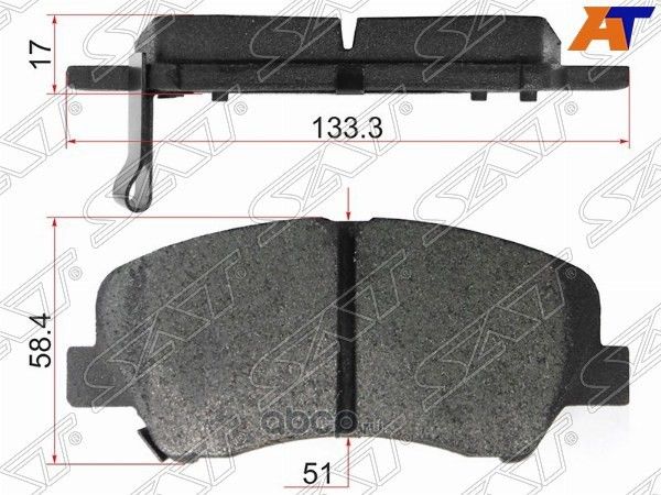 Колодки тормозные FR HYUNDAI SOLARIS 10-CRETA 15- (SAT). Артикул ST581011RA00