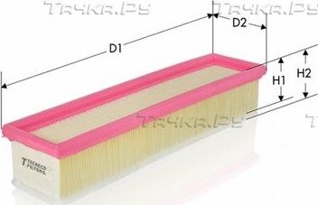 Воздушный фильтр  Tecneco Filters для Fiat Linea 2007-2026. Артикул AR9942PMS