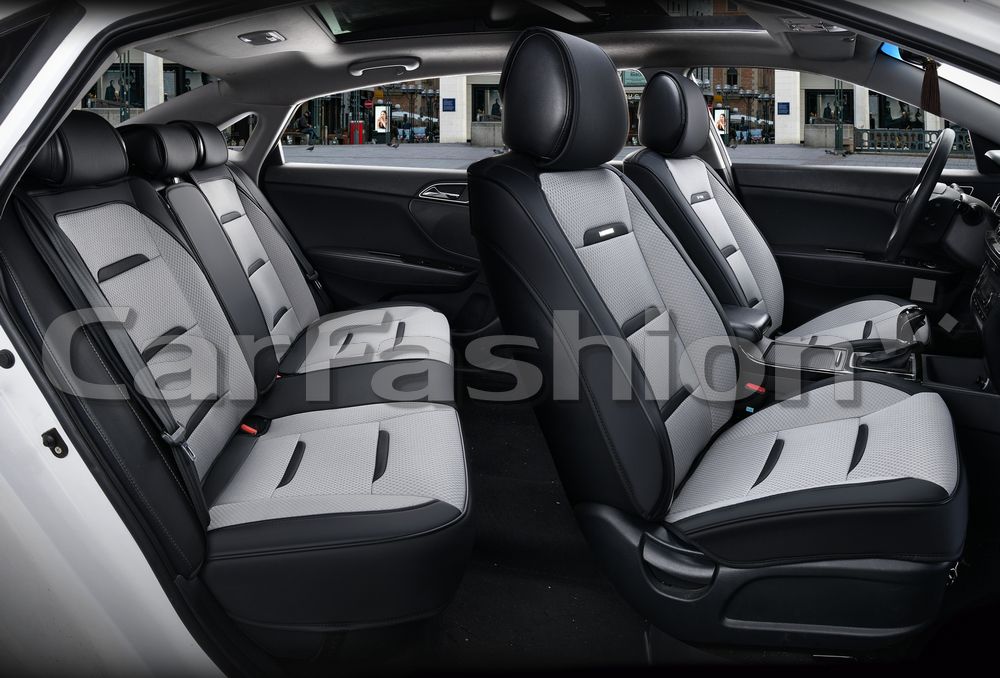 Накидки универсальные CarFashion Business Plus для авто, цвет Серый/Черный/Черный. Артикул 22448