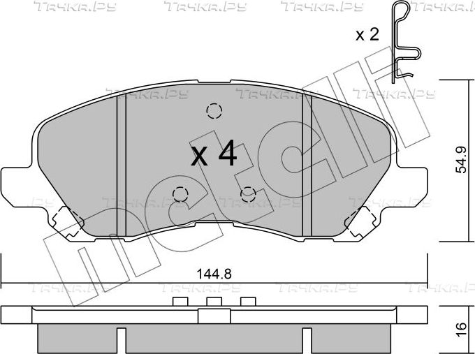 Тормозные колодки Metelli передние для Chrysler Sebring III 2006-2009. Артикул 22-0481-0