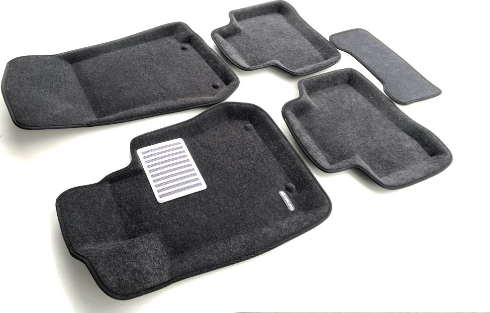 Коврики текстильные Euromat 3D Lux для салона Mercedes-Benz GLC-Класс X253 2016-2026 Темно-серые. Артикул EM3D-003518G