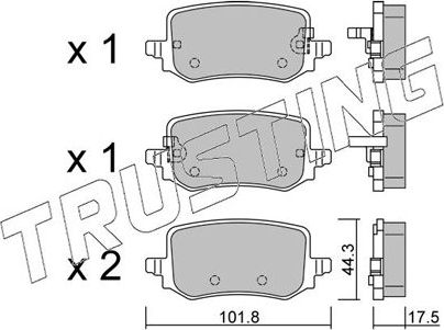 Тормозные колодки Trusting. Артикул 1301.0