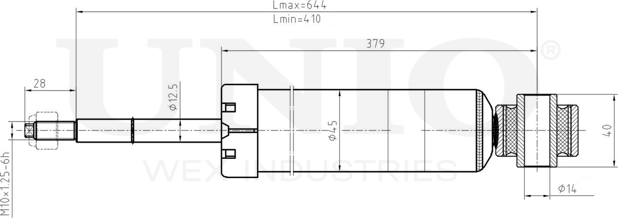 Амортизатор подвески (Unio). Артикул SAB-10737