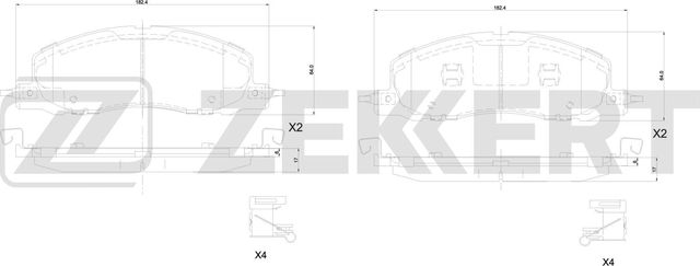 Тормозные колодки Zekkert передние для Ford Explorer VI 2019-2026. Артикул BS-1425