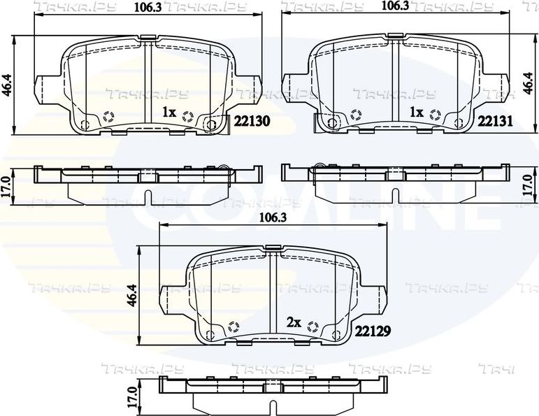 Тормозные колодки Comline Comline. Артикул CBP32307