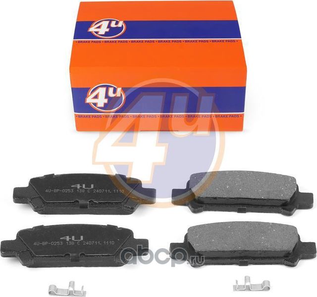 КОЛОДКИ ЗАД SUBARU IMPREZA SALOON (GC) IMPREZA COUPE (GFC) FORESTER (SF_) IMPREZ (4U). Артикул 4UBP0253