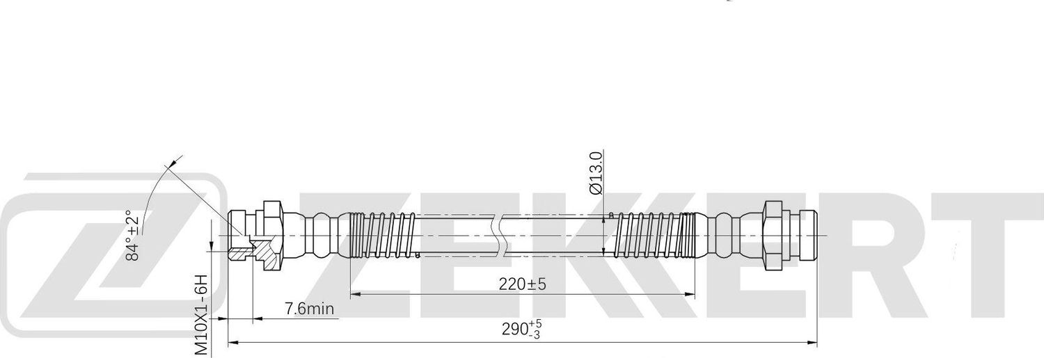 Тормозной шланг Zekkert. Артикул BS-9571