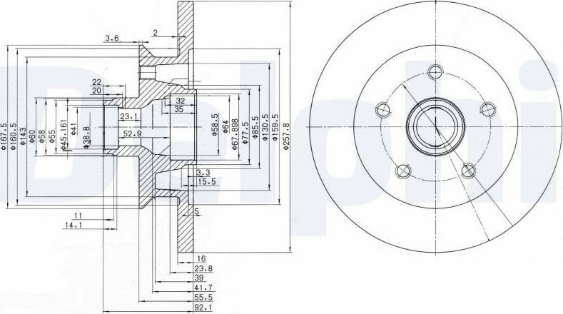 Тормозной диск Delphi. Артикул BG2468