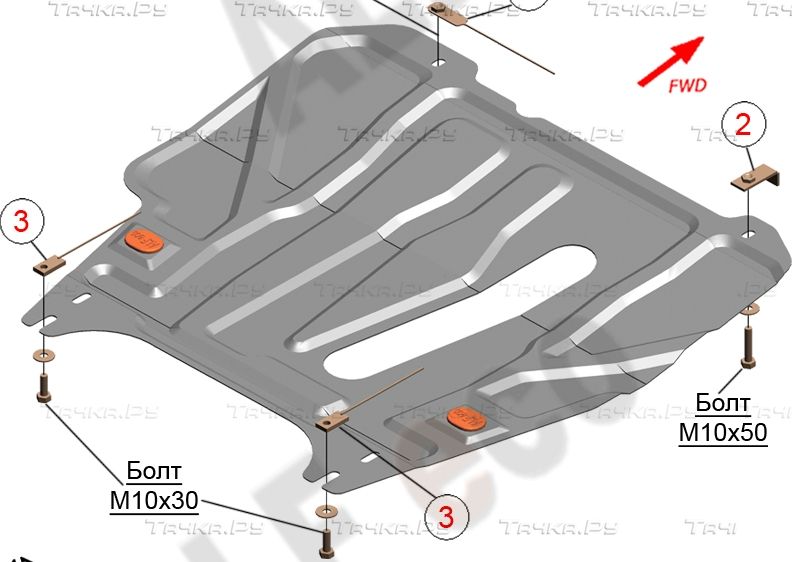 Защита алюминиевая Alfeco для картера и AКПП Nissan Cube Z11 2WD 2002-2008. Артикул ALF.15.39 AL4