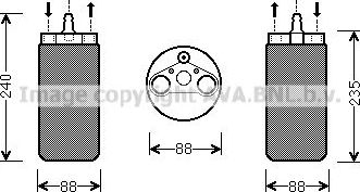 Осушитель кондиционера AVA для Renault Vel Satis I 2004-2009. Артикул RTD453