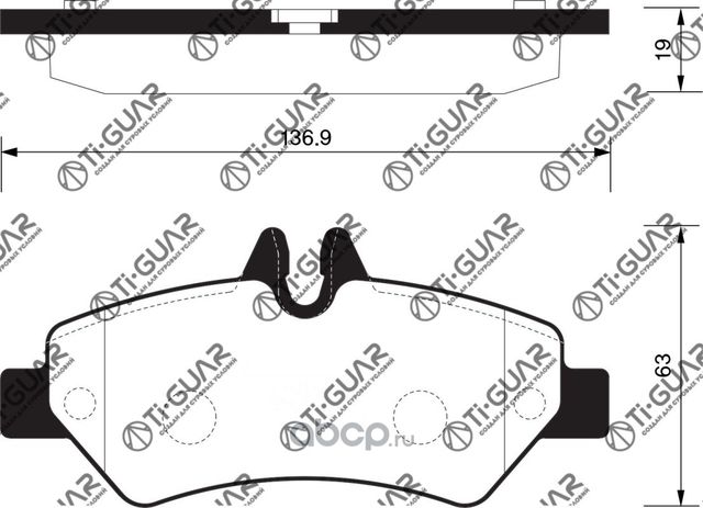 Тормозные колодки (TI-Guar). Артикул TG1699