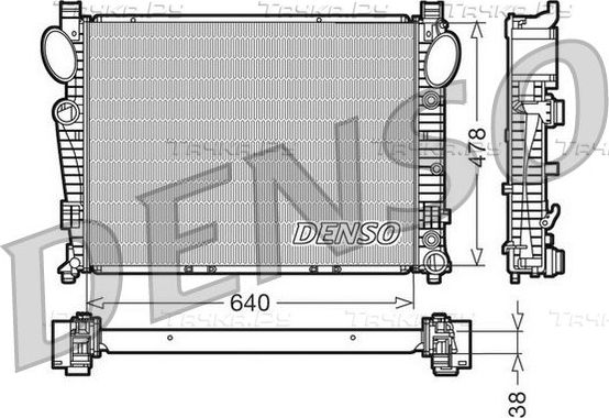 Радиатор охлаждения двигателя Denso. Артикул DRM40050