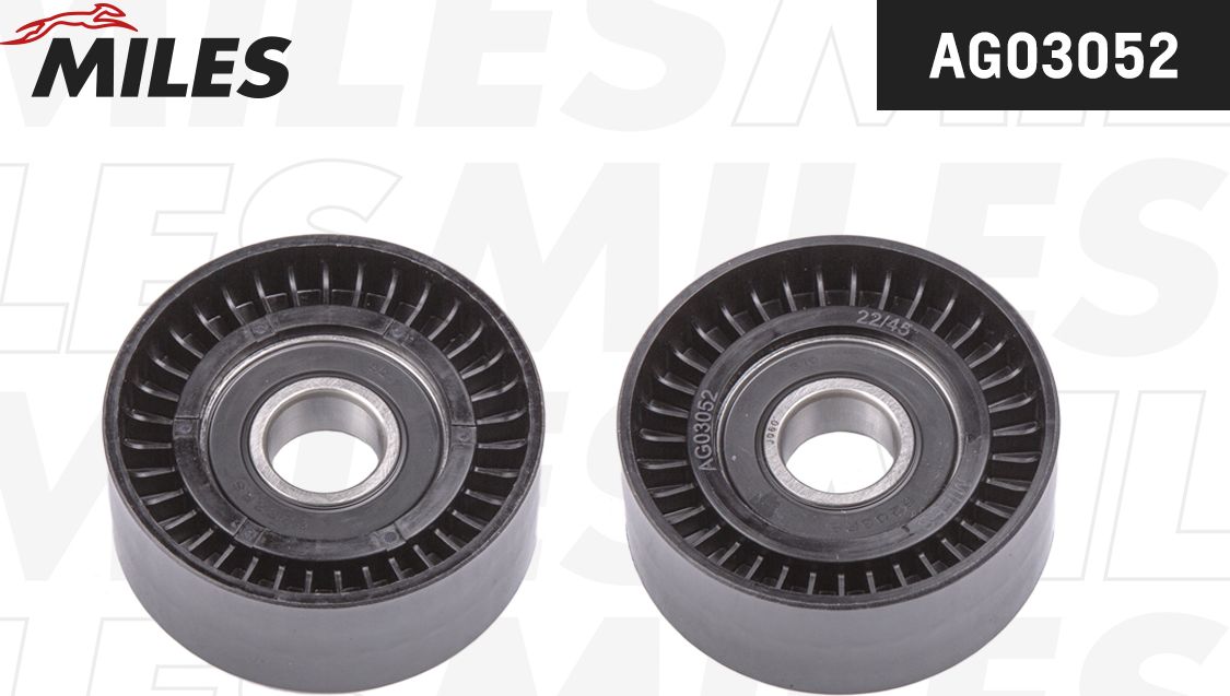 Натяжной ролик (натяжитель) приводного ремня Miles (полимерный материал). Артикул AG03052