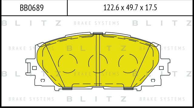 Колодки тормозные дисковые передние (Blitz). Артикул BB0689