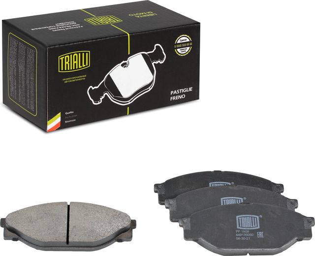 Тормозные колодки Trialli (Low-Metallic) передние для Toyota Hilux VI 1997-2001. Артикул PF 1909