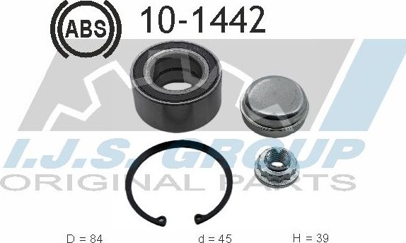Ступичный подшипник (комплект) IJS Group. Артикул 10-1442