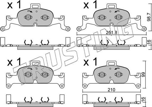 Тормозные колодки Trusting. Артикул 1126.0
