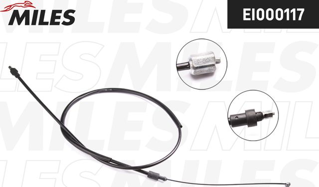 Трос ручника (тросик ручного тормоза) Miles задний правый для Peugeot Partner Origin 2008-2015. Артикул EI000117