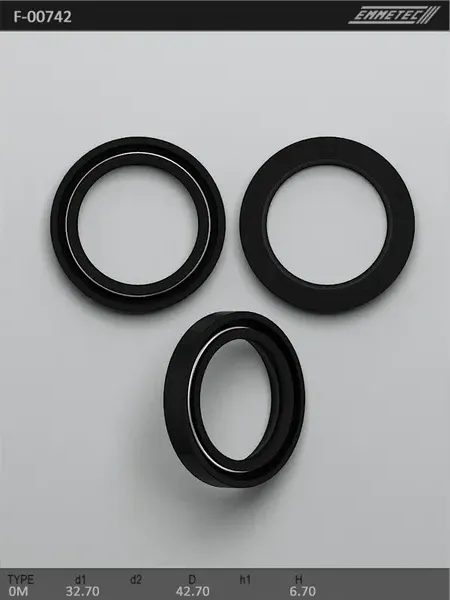 Сальник 32,70/42,70*6,70 тип 0M (Emmetec). Артикул F00742