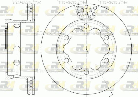 Тормозной диск RoadHouse задний для Volkswagen LT II 1996-2006. Артикул 6623.10