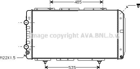 Радиатор охлаждения двигателя AVA для Citroen Jumper I 1994-2006. Артикул PE2150