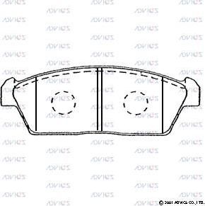 Тормозные колодки Advics передние для Suzuki Cappuccino 1992-1995. Артикул SN576