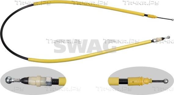 Трос ручника (тросик ручного тормоза) SWAG. Артикул 60 93 3168