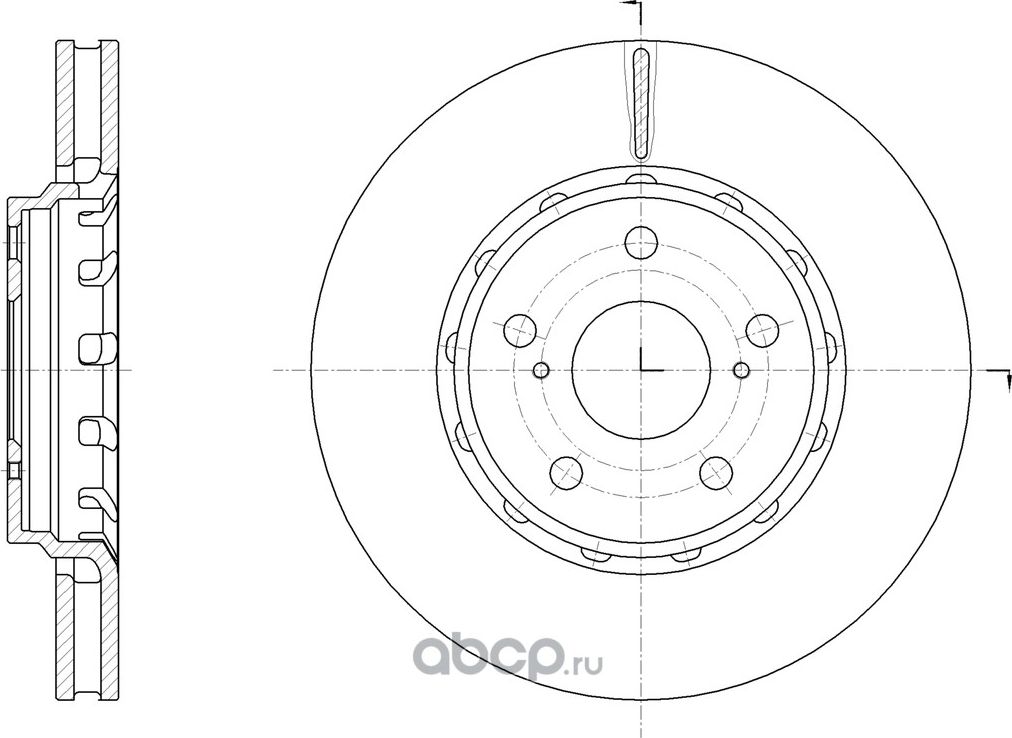 Диск тормозной (G-Brake). Артикул GR20843