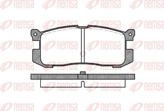 Тормозные колодки Remsa задние для Mazda 626 III (GD) 1987-1997. Артикул 0272.00