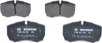 Тормозные колодки Bosch (Low-Metallic) задние для IVECO Daily IV 2006-2011. Артикул 0 986 424 750