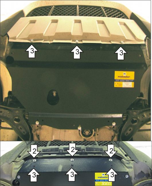 Защита Мотодор для картера, КПП Volkswagen Tiguan (Trend & Fun; Track & Field) 2008-2016. Артикул 12705