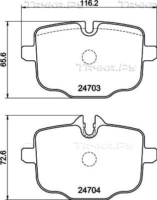 Тормозные колодки Hella Pagid задние для BMW 5 VI (F10/F11/F07) 2010-2017. Артикул 8DB 355 014-361