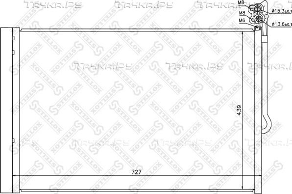 Радиатор кондиционера (конденсатор) Stellox (алюминий). Артикул 10-45736-SX