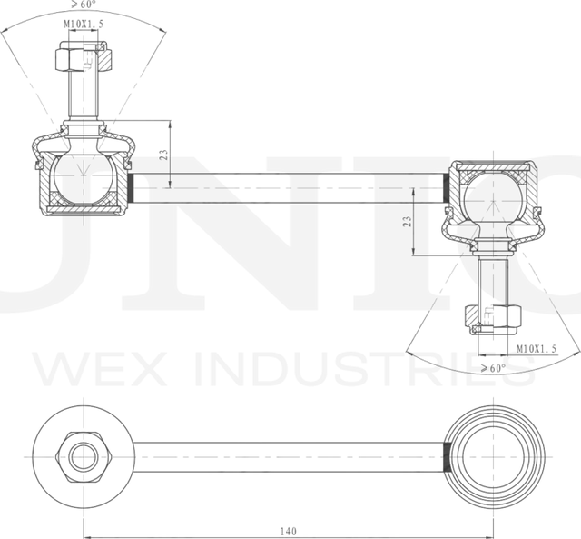 Тяга/стойка стабилизатора (Unio). Артикул SSP-50222