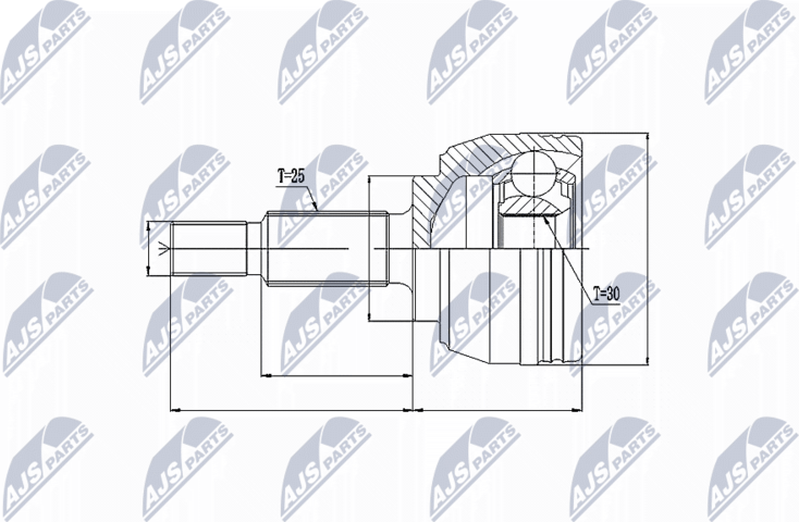 Шрус внутренний (граната) NTY. Артикул NPZ-RE-032