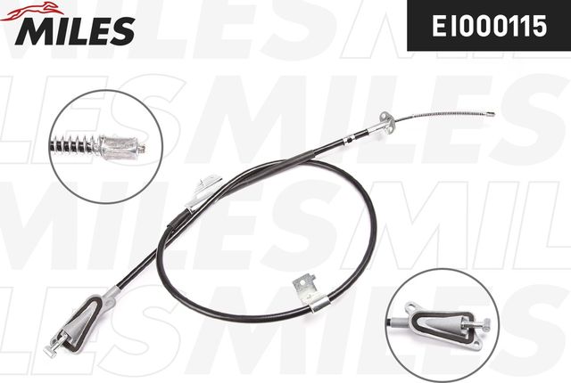 Трос ручника (тросик ручного тормоза) Miles задний правый для Nissan Almera N16 2000-2006. Артикул EI000115
