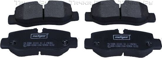 Тормозные колодки MaXgear. Артикул 19-3388