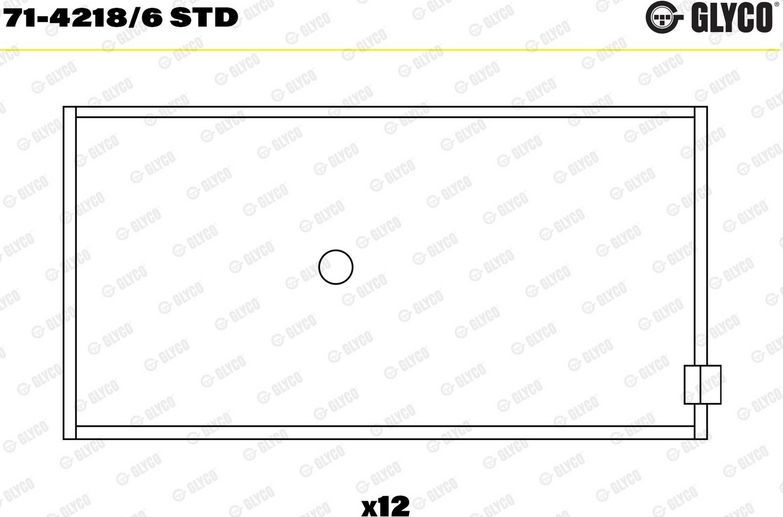 Вкладыши шатунные Glyco для Alfa Romeo 155 I 1992-1995. Артикул 71-4218/6 STD