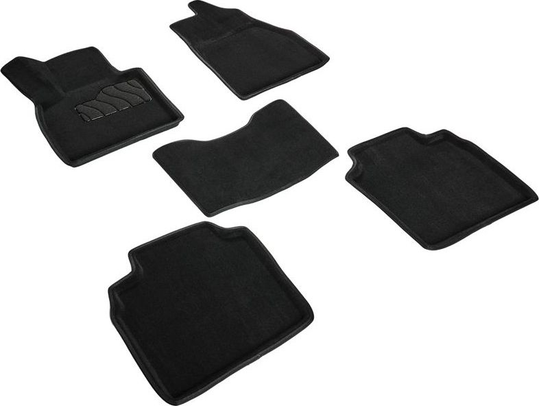 Коврики Seintex 3D ворсовые для салона Hongqi HS5 2020-2026 ЧЕРНЫЕ. Артикул 99542