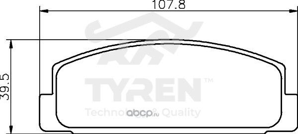 Колодки тормозные дисковые | зад | (Tyren). Артикул TYR1214771