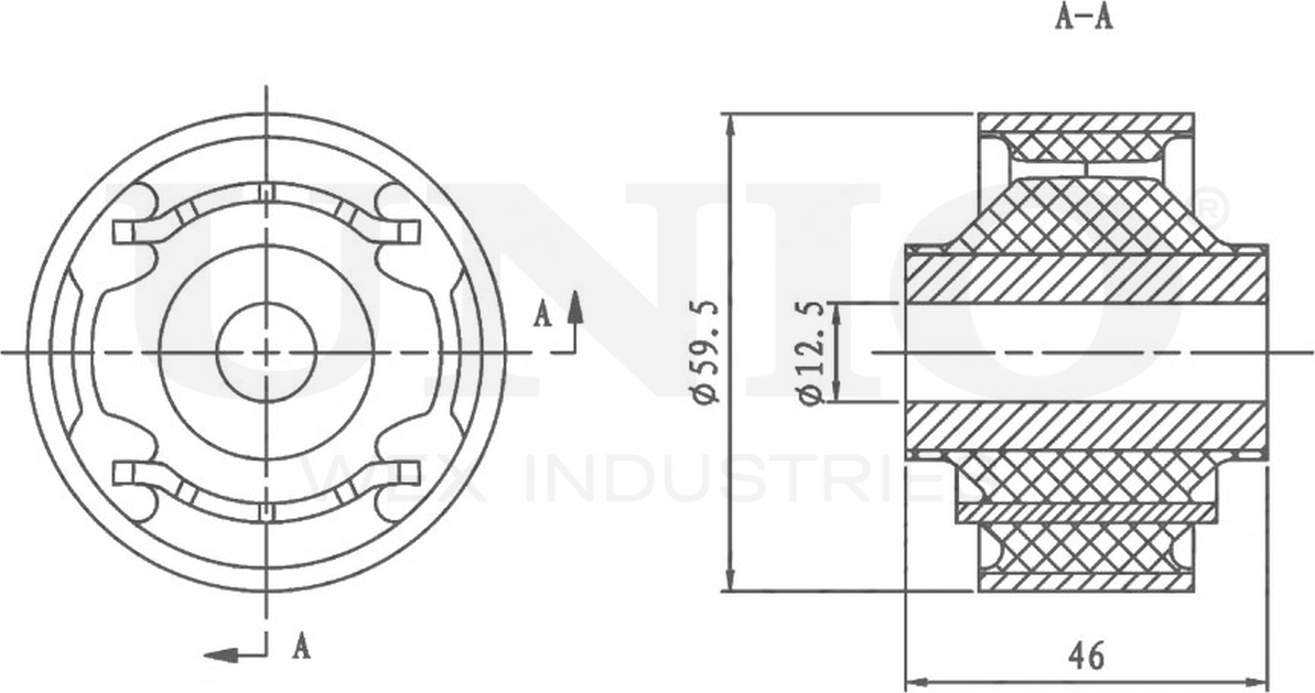 Сайлентблок рычага подвески (Unio). Артикул RMP-20052