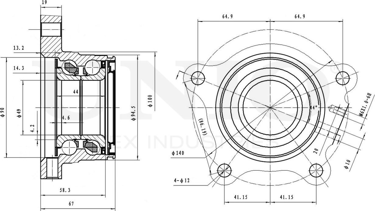 Ступица колеса с интегрированным подшипником (Unio). Артикул HUB-20290