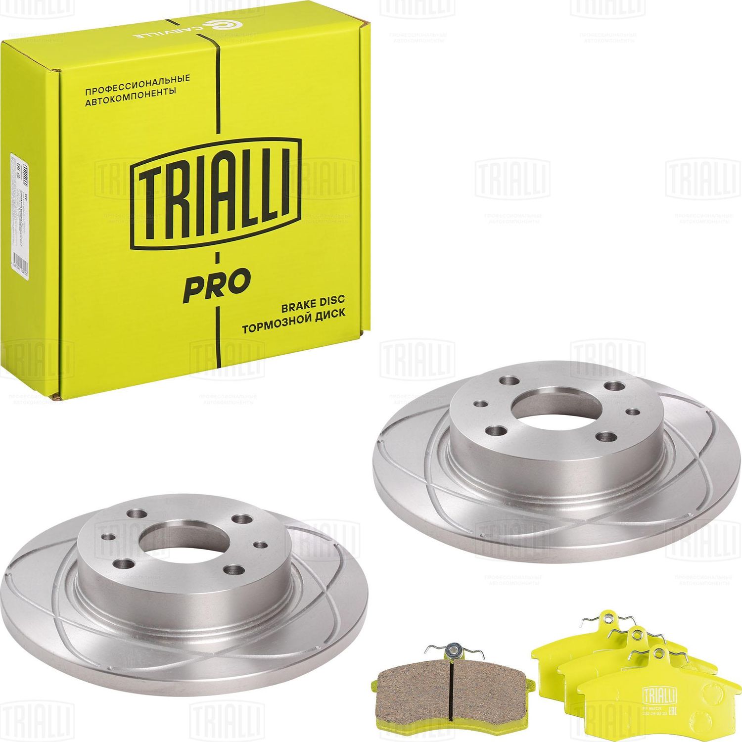 комплект тормозов TRIALLI для а/м 2108 диск торм.(2шт)+колод.керам (PRO) перед.. Артикул BK315