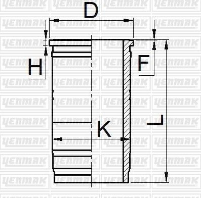 Гильза цилиндра Yenmak (Серый чугун) для Mercedes-Benz Axor 2002-2004. Артикул 51-05628-000