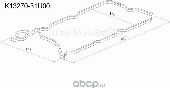Прокладка клапанной крышки NS VQ20VQ25VQ30DE 94- (SAT). Артикул K1327031U00