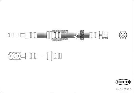 Тормозной шланг Corteco. Артикул 49393987