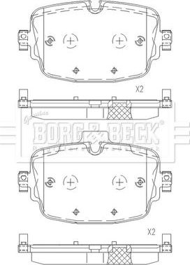Тормозные колодки Borg & Beck. Артикул BBP2674